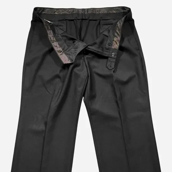 Lauren Ralph Lauren Mens 38x29 Black Pleated Cuffed Straight Dress Pants Slacks - Picture 4 of 6